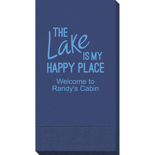 The Lake is My Happy Place Guest Towels